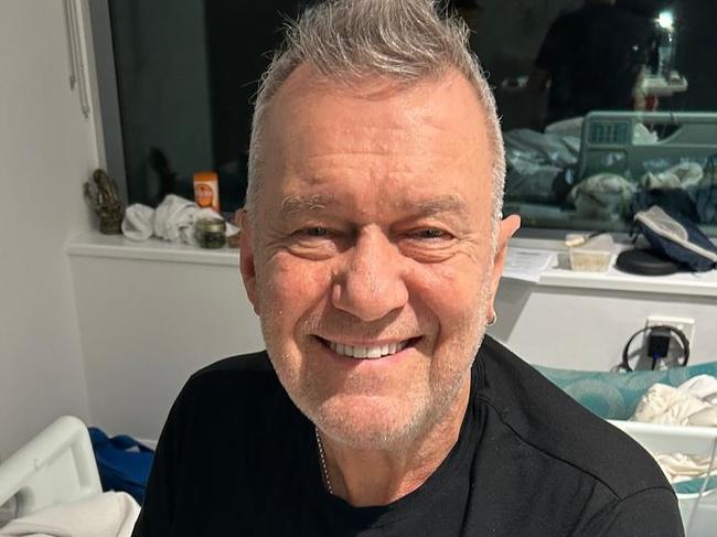 After his recent hip surgery Jimmy Barnes is seen recovery in hospital. Posted to instagram on Aug 5, 2024. https://www.instagram.com/jimmybarnesofficial/