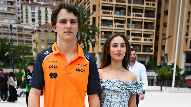 Oscar Piastri of Australia and his partner Lily Zneimer attended the private screening of the F1 movie in Monaco.