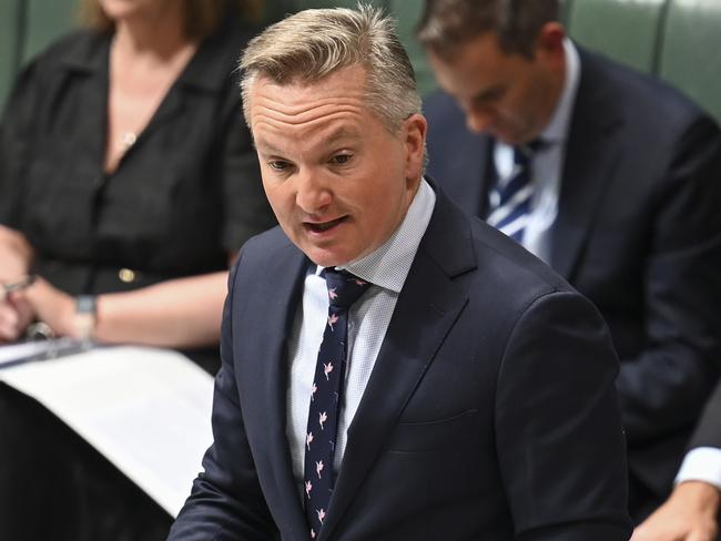 Climate Change and Energy Minister Chris Bowen blamed the power outages on climate change. Picture: Martin Ollman