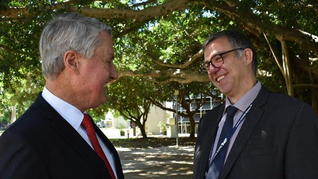 Mackay Mayor Greg Williamson (left) with Michael Thomson. Picture: Contributed