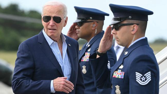 US President Joe Biden boards Air Force One. Picture: Mandel Ngan / AFP