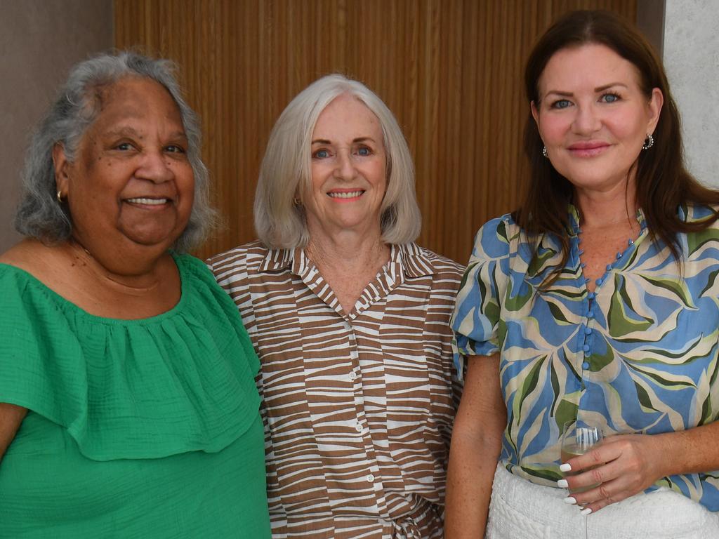 The Women's Society function at Levanti Townsville: Doreen Ansey, Fay Barker and Sharon Hoops. Picture: Evan Morgan