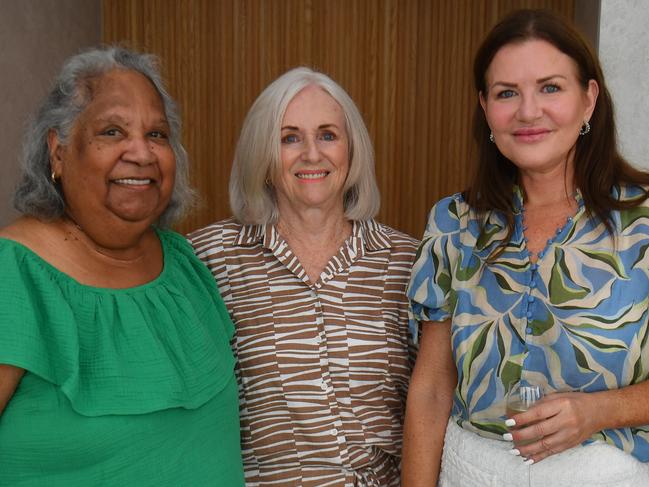 The Women's Society function at Levanti Townsville: Doreen Ansey, Fay Barker and Sharon Hoops. Picture: Evan Morgan