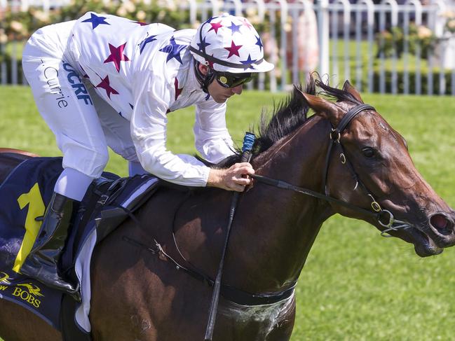 Sunlight wins the Magic Night Stakes. Picture: AAP