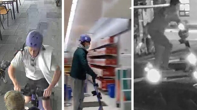 JOYRIDE: A young man rides an e-scooter through the New Town Plaza Kmart. Picture: Supplied