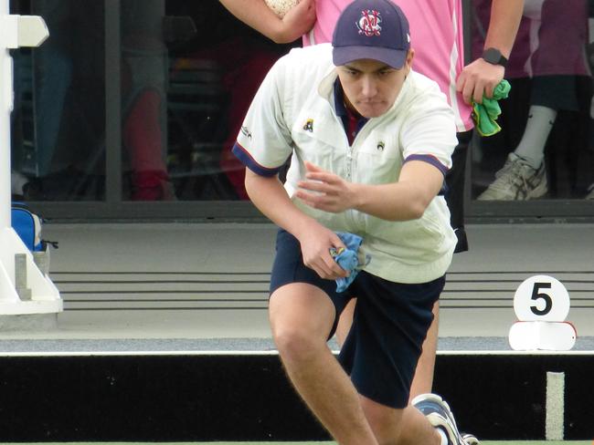 Runner-up Brendan Gallagher from the Melbourne Cricket Club in action.