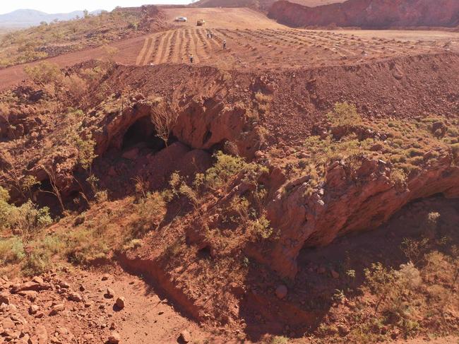 Juukan Gorge in Western Australia, parts of which were detonated by Rio Tinto.