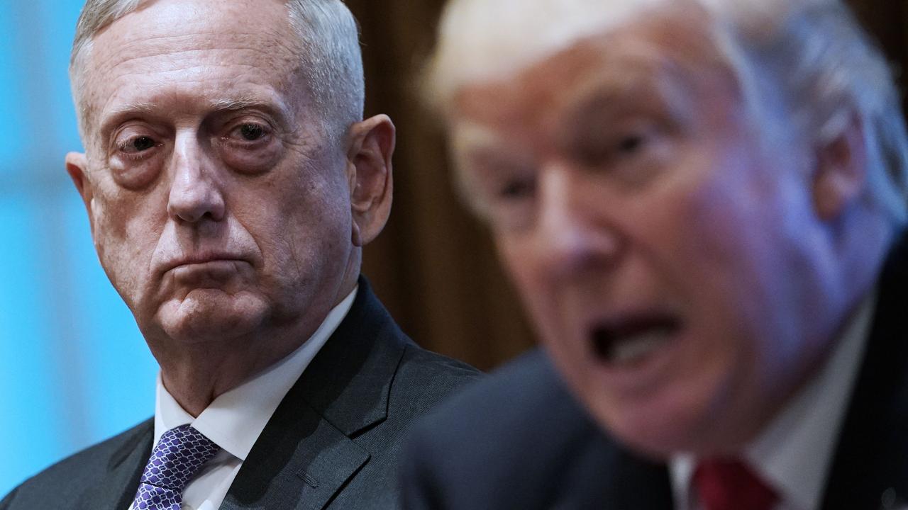 Mr Trump’s first secretary of defence, General James Mattis. Picture: Mandel Ngan/AFP