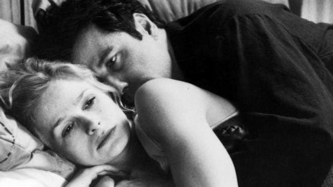 Kyra Sedgwick with John Travolta in Phenomenon.