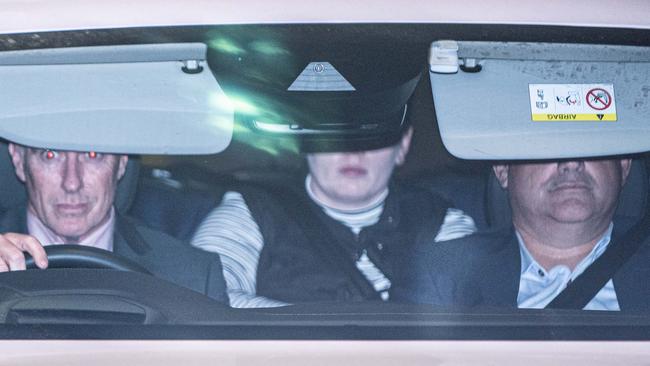 Nationals leader John Barilaro leaving his office in Martin Place on Friday night. Picture: Flavio Brancaleone