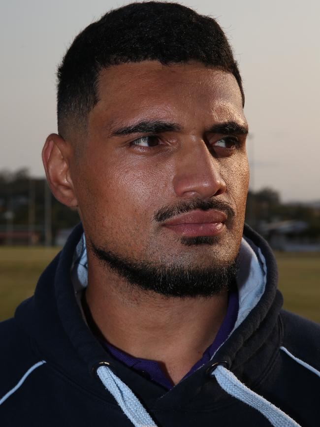 Stingrays Juniors have made it to the QLD Superbowl. Coach Lance Tongakilo at training at Nerang. Picture Glenn Hamposon