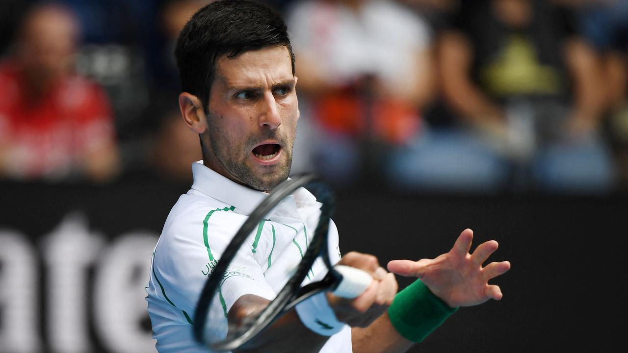 Novak Djokovic relied on a positive Covid test to get a vaccine exemption. (Photo by Manan VATSYAYANA / AFP)