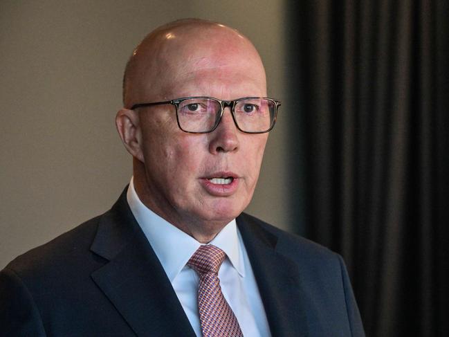 Opposition Leader Peter Dutton accused Labor of fast-tracking citizenship. Picture: NewsWire/Brenton Edwards