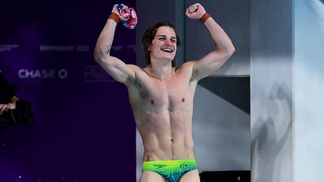 Cassiel Rousseau celebrates his victory. Picture: Quinn Rooney/Getty Images