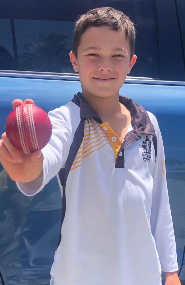 Caloundra junior cricketer Caleb Wruck.