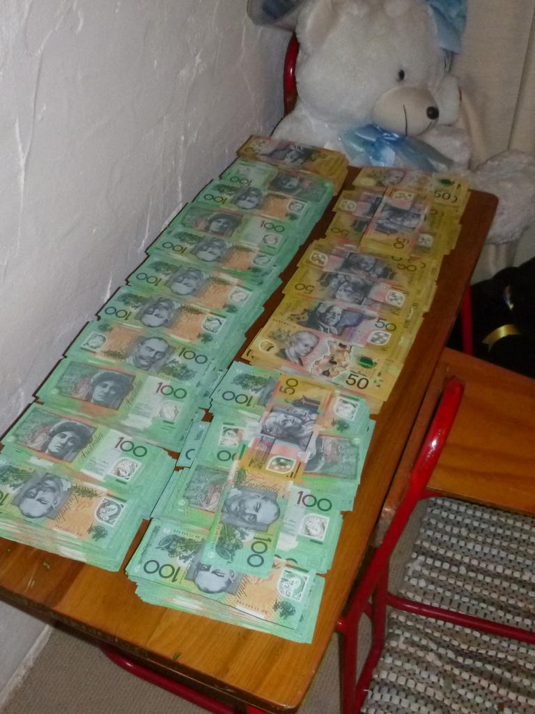 The $500,000 in cash seized in South Australia. Picture: ABF