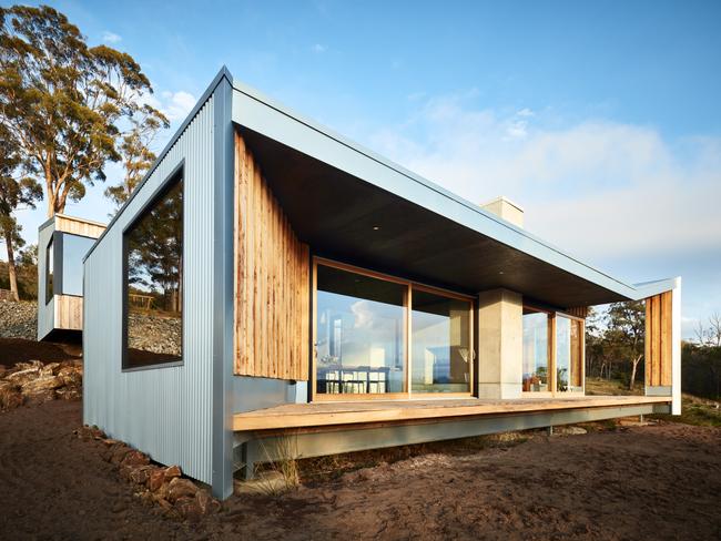 Matthew and Eloise Collins' Tamar Stepped House featured on Grand Designs Australia. Picture: Rhiannon Slatter for Foxtel.