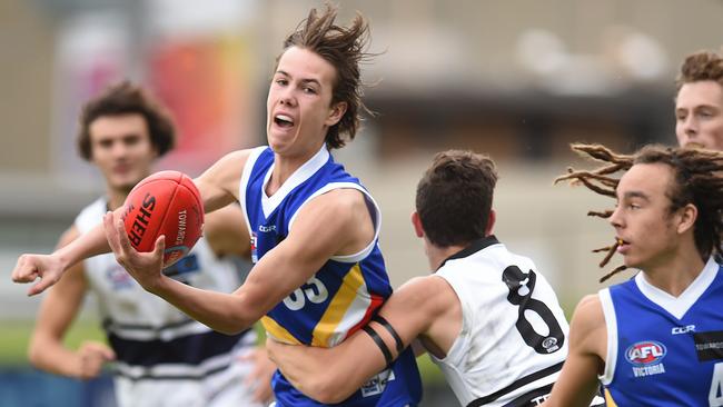 Tyler Brown, the son of Gavin and brother of Callum, in action for Eastern Ranges in the TAC Cup.