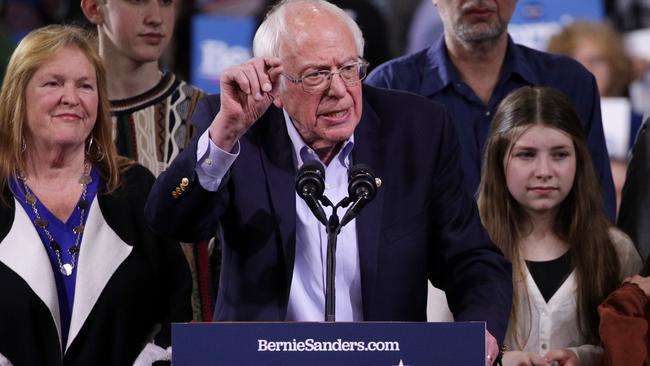 Bernie Sanders in Vermont on Tuesday. Picture: AFP