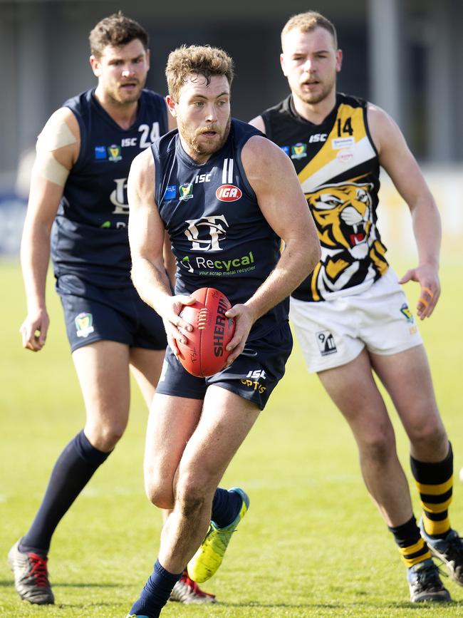 Launceston’s Jobi Harper, who is one of the favourites for the Lynch Medal, was not judged best afield against the Tigers in round three despite a monster performance. Picture: CHRIS KIDD