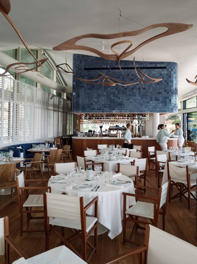 The nautical-themed interior at Lobster Club, a restaurant set on a marina at Puerto Portals. Picture: Ana Lui