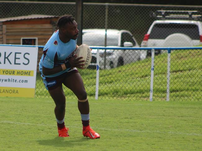 Jedidiah Simbiken was in good form in the CQ Capras season opener on Saturday.