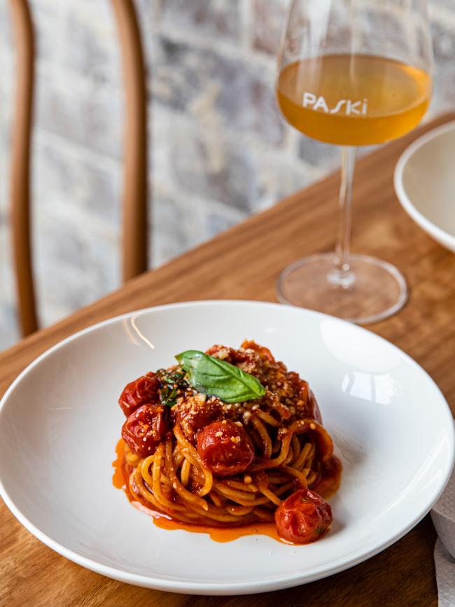 Spaghetti al pomodoro fresco by Chef Enrico Tomelleri, Paski Restaurant, Sydney. Photo: Nikki To