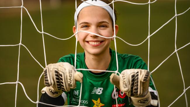 12-year-old Mia Staykov has been nominated for a 2023 School Sports Award. Picture: Child Expressions Photography