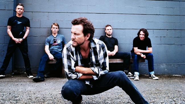 Rockers Pearl Jam played their early gigs as Mookie Blaylock. Picture: Danny Clinch