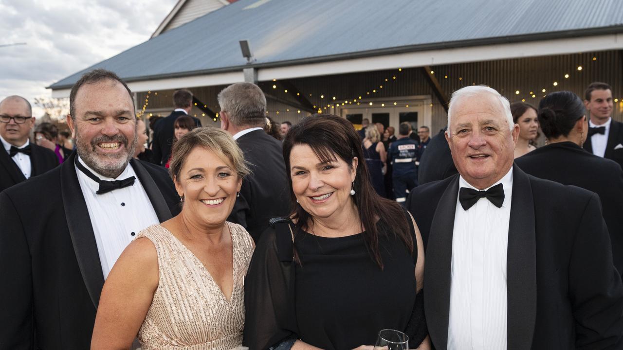 At LifeFlight Toowoomba Gala are (from left) Barry O'Sullivan, Emily O'Sullivan, Josie Bain and John Bain at The Goods Shed. Picture: Kevin Farmer