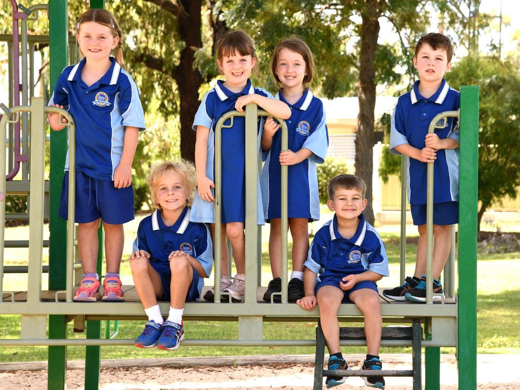 My First Year 2023: Emu Creek State School prep class, from left, Carmi, Vincent, Jacinta, Annabelle, Harry, Matthew. February 13, 2023