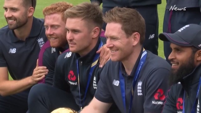 England cricketers celebrate World Cup win in 'best ever' game