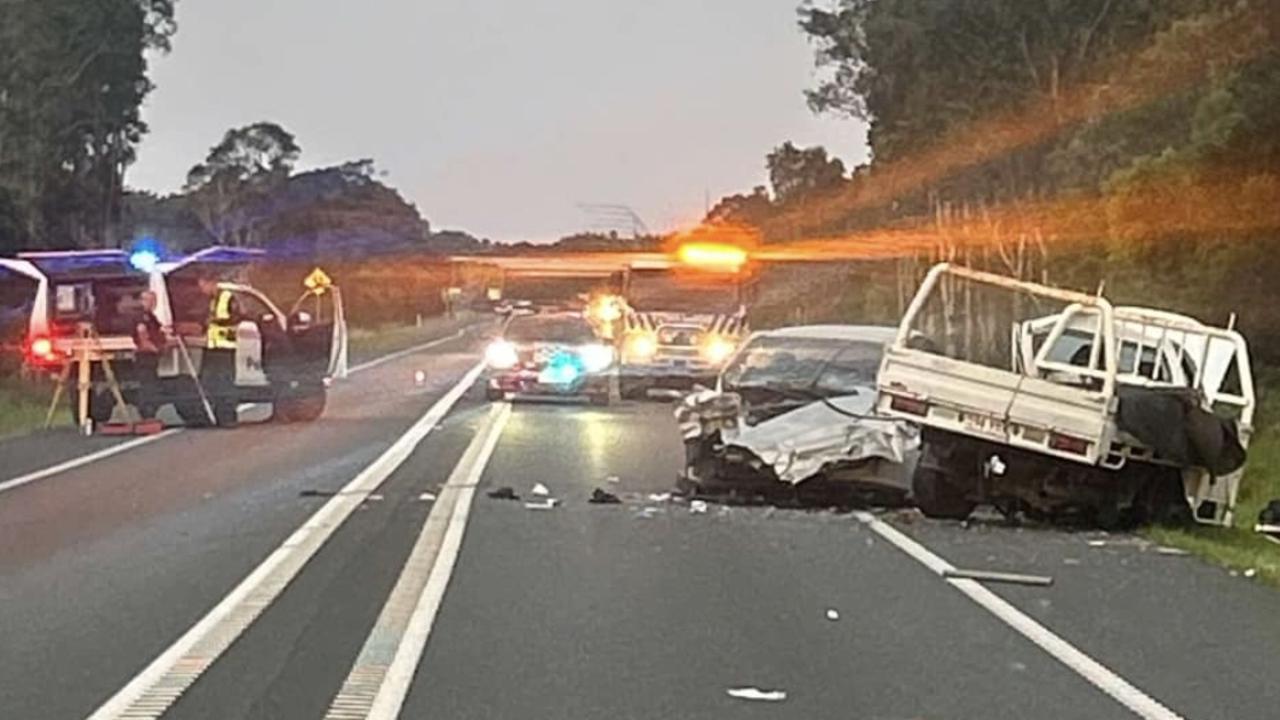 The scene of a crash on the Sunshine Motorway near Coolum on Saturday, October 19.