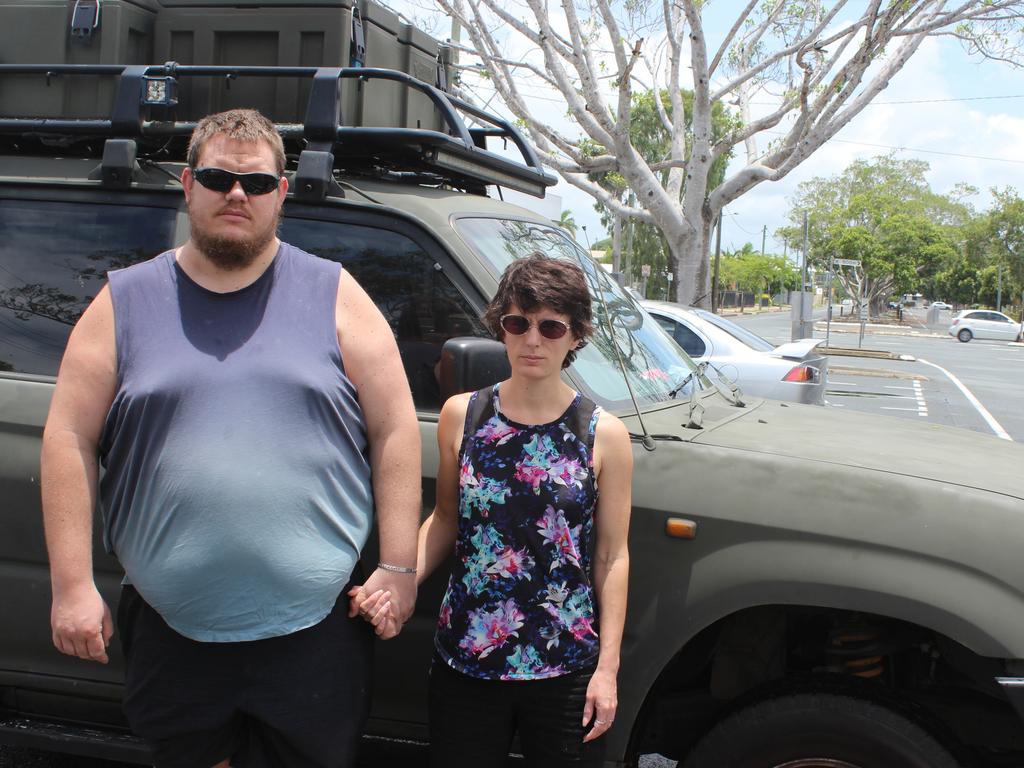 Stephen Chugg and wife Marie Chugg in front of their 1995 Toyota Prado. Picture: Andrew Kacimaiwai