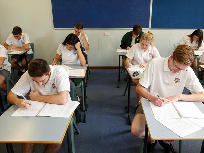 HSC students will undergo special Covid-safe arrangements when they sit their exams this year. Picture: Jonathan Ng