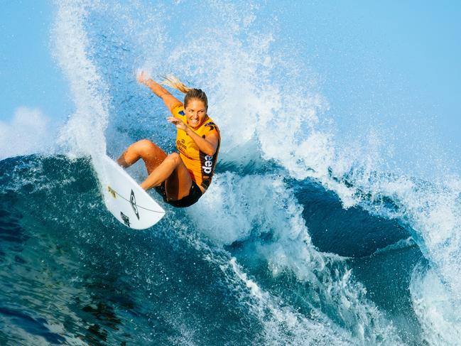 Gilmore makes good work of a wave at Keramas, Bali Pic: EPA/Ed Sloane — WSL