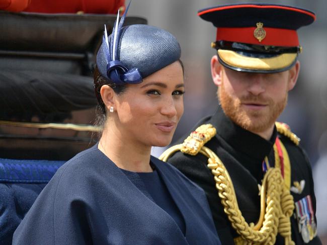 Meghan, Duchess of Sussex (L) and Britain's Prince Harry. Picture: AFP