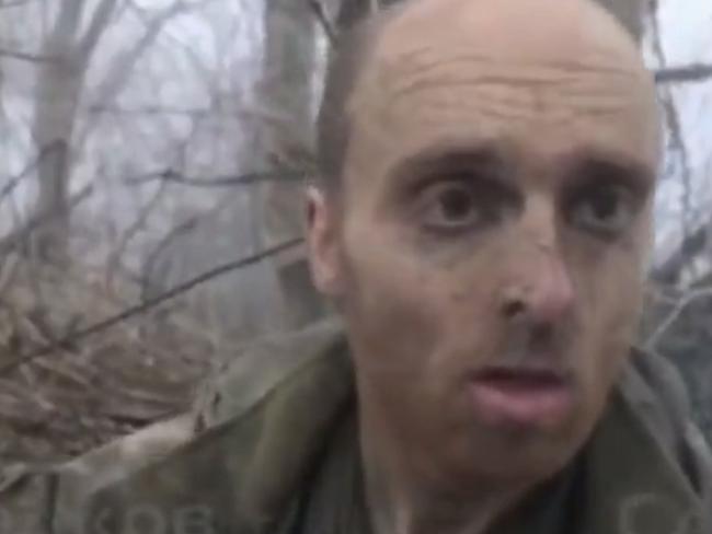 Australian man Oscar Jenkins was captured by Russian forces in Ukraine. Picture: Screengrab