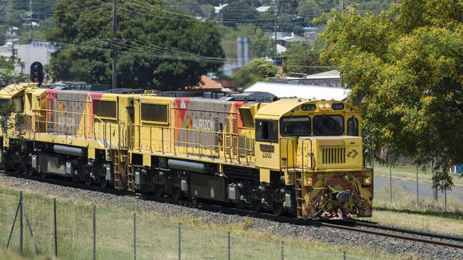 An Aurizon coal train. Picture: Kevin Farmer