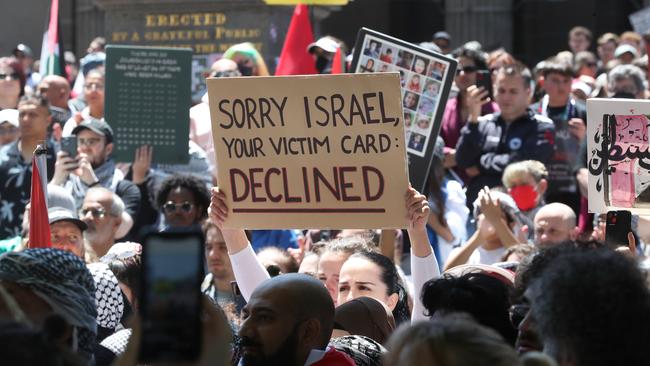 A pro Palestine rally in Melbourne CBD. Picture: NCA NewsWire / David Crosling