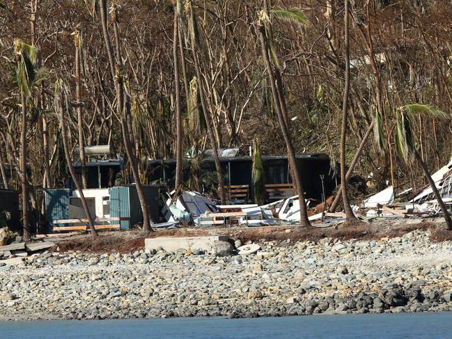 Severe damage to defunct South Molle Island resort caused by Cyclone Debbie. Picture: Liam Kidston.