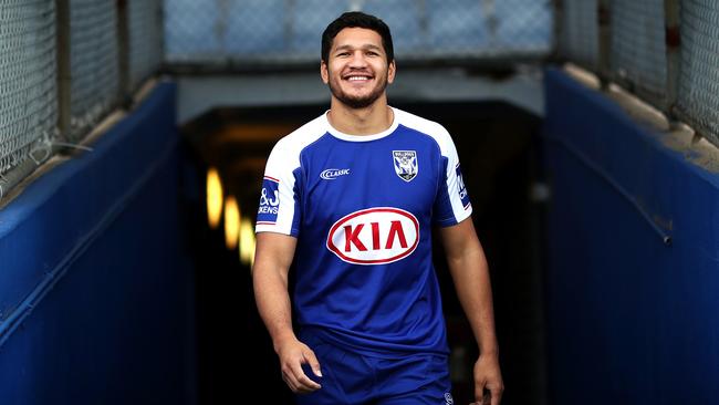 Dallin Watene-Zelezniak on his first day with the Bulldogs. Picture. Phil Hillyard