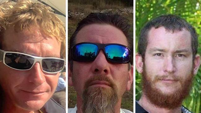 Adam Dow, Peter Notley and Johan Erkens were among the group of five who helped locate two missing women lost in the South Burnett for two days.