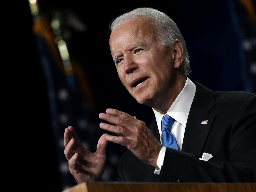 Former vice-president and Democratic presidential nominee Joe Biden vowed in his DNC speech to make the pandemic his priority. Picture: Olivier Douliery/AFP