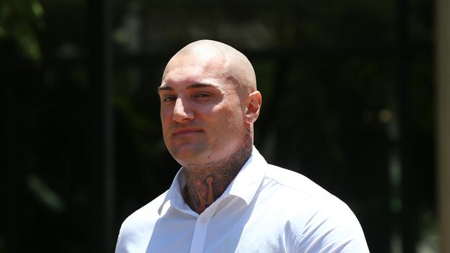 Matt Hilton walks from the Cairns Courthouse. PICTURE: BRENDAN RADKE