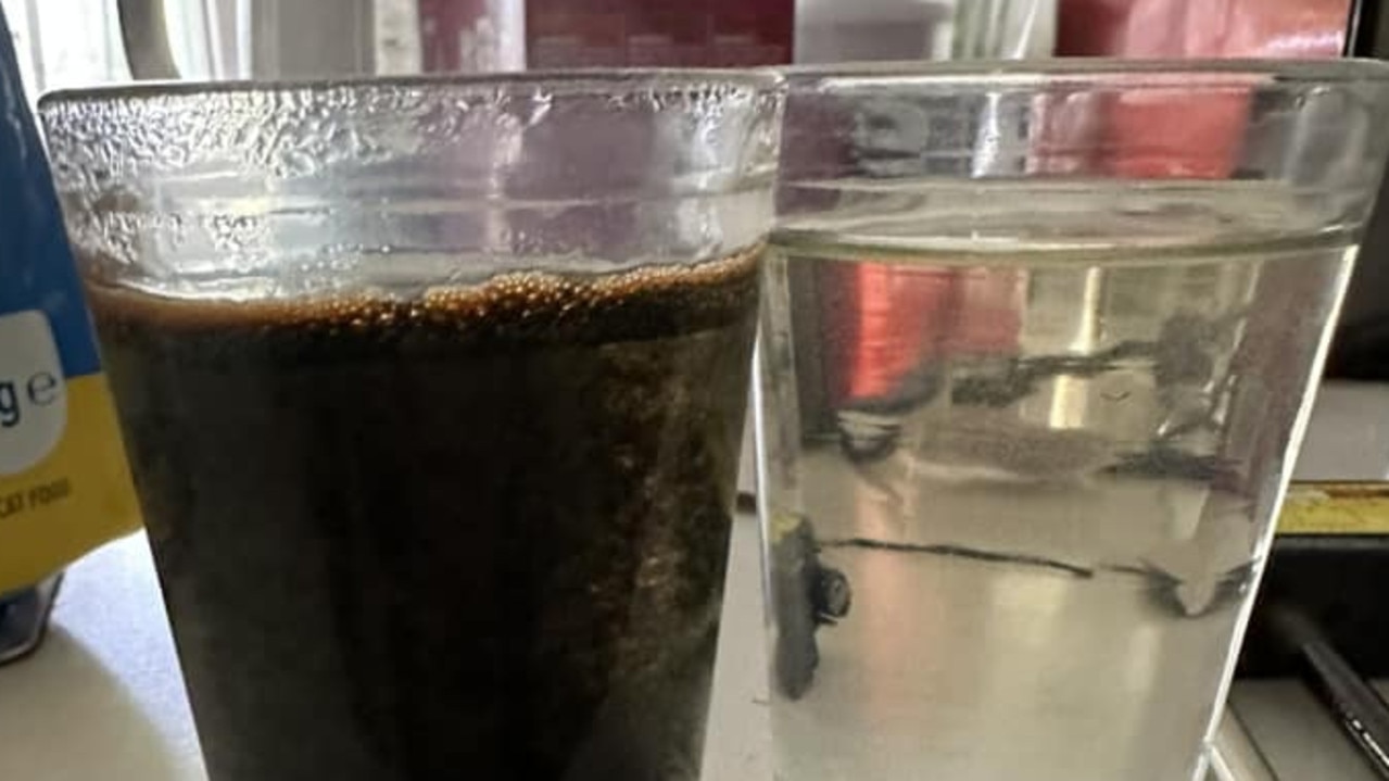 Testing of Blackbutt water revealed a deep brown colour.