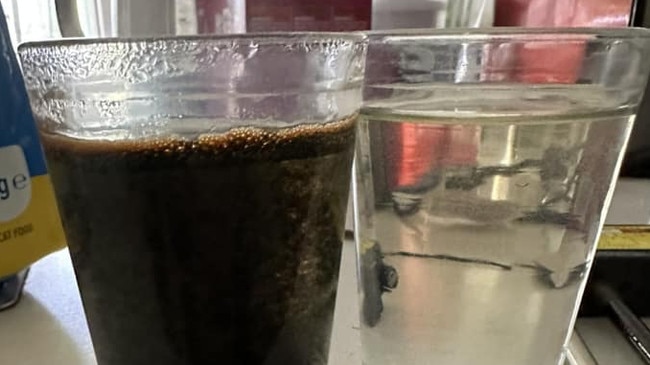 Testing of Blackbutt water revealed a deep brown colour.