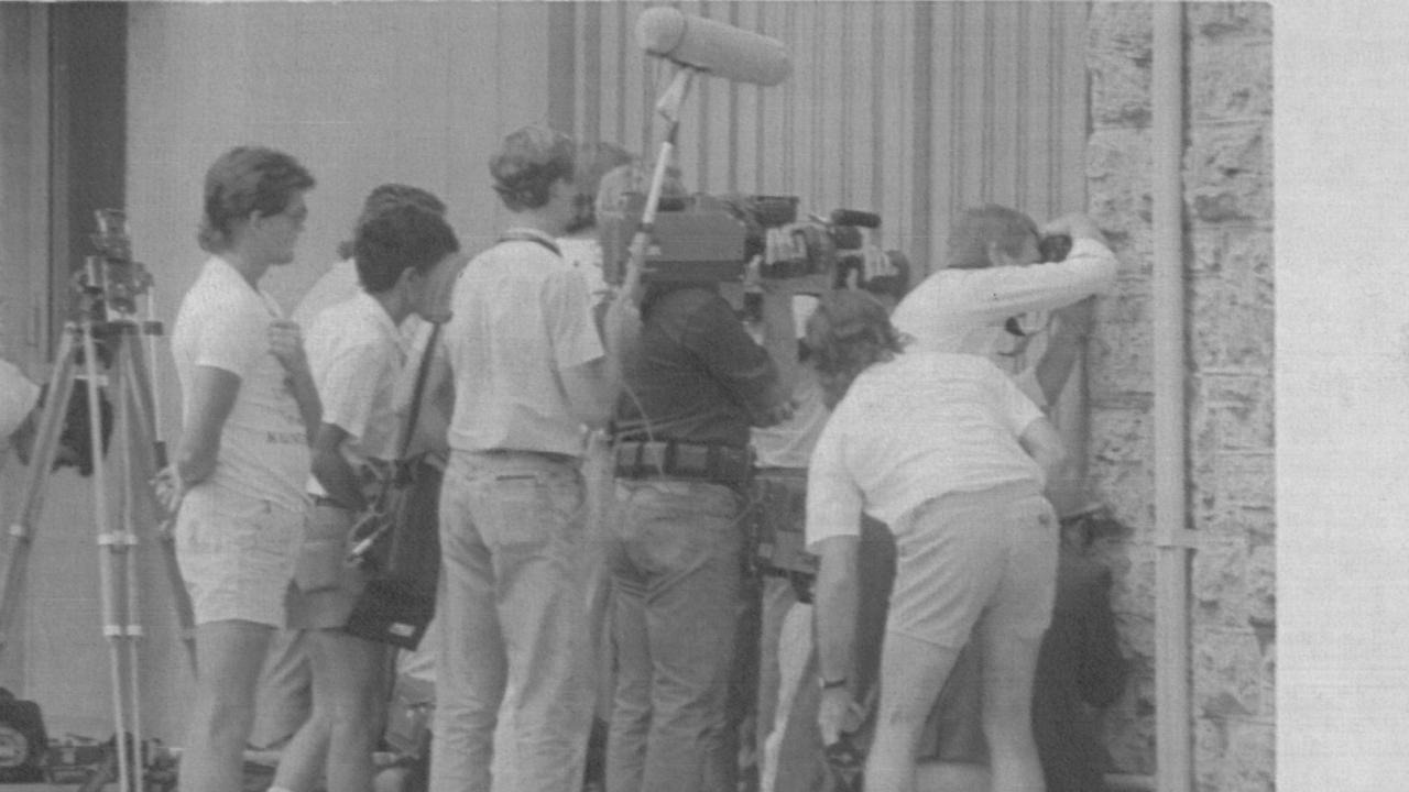 Reporters and photographers crowded the back of the court in Perth as the Birnies arrived for a hearing.