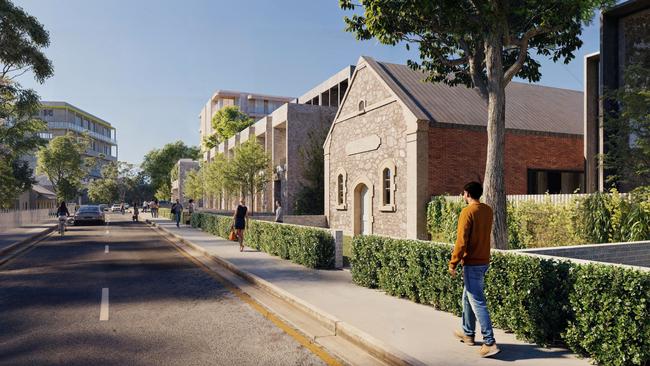 A perspective looking along Richmond St, Hackney, of the proposed Aspen development. Picture: Forum