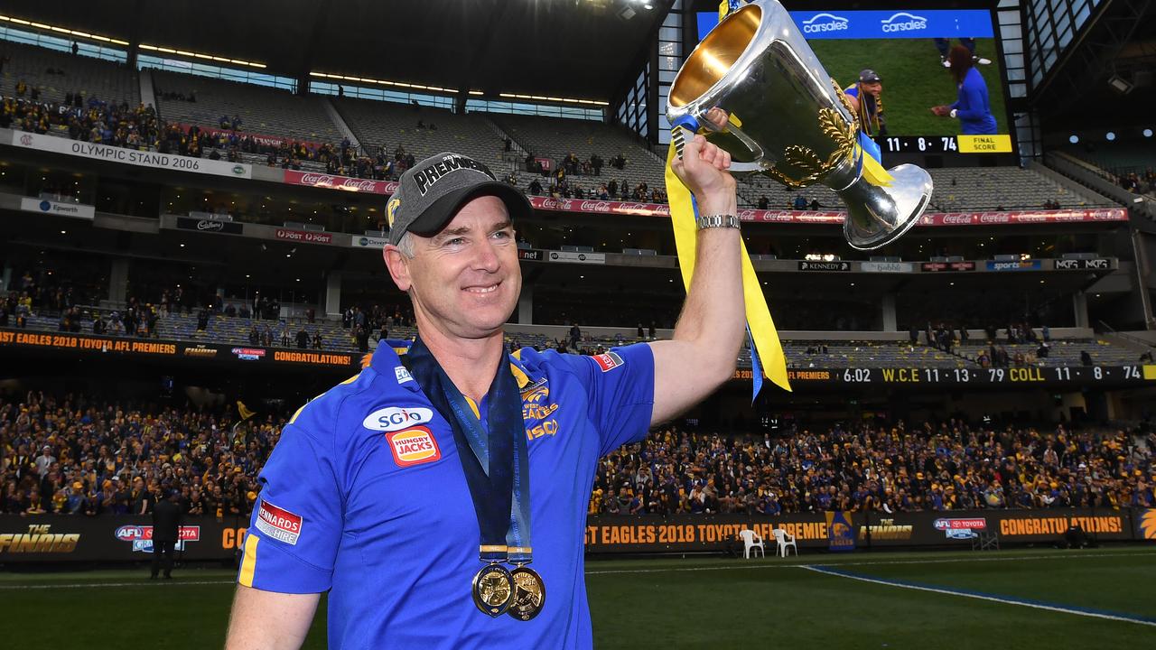 West Coast premiership 2018: Adam Simpson reveals he leaned heavily on ...